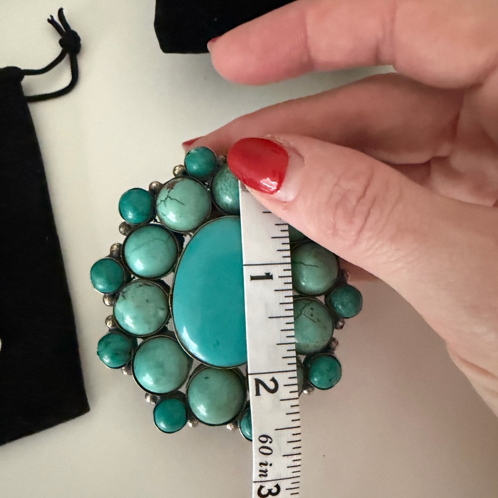 Turquoise Stone Cluster Statement Ring - Women Je… - image 6